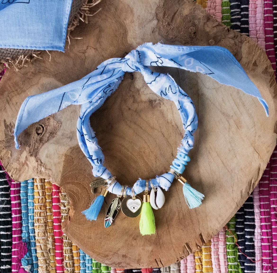 Bandana bleu bijoux