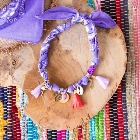 bandana parme porte bijoux